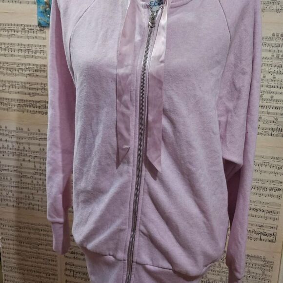 Victoria's Secret Baby Pink Full Zip Hoodie Sweater Small Medium - Picture 1 of 8
